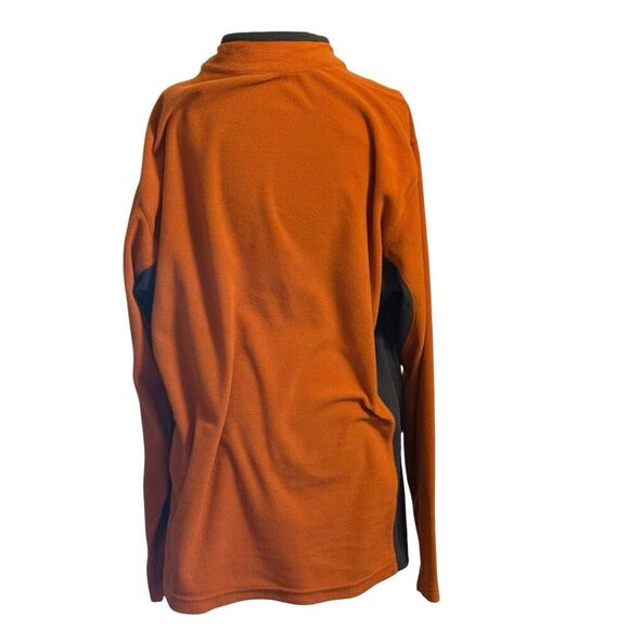 Columbia Pullover 1/2 Zip Orange & Gray Casual Fleece Men's Size XL - Picture 2 of 8